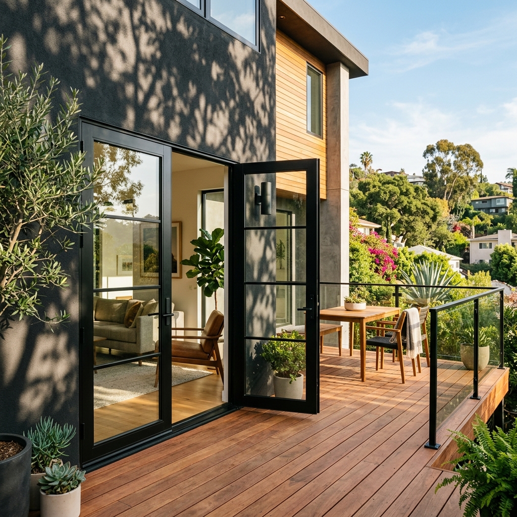 Window-to-French door conversion — Silver Lake